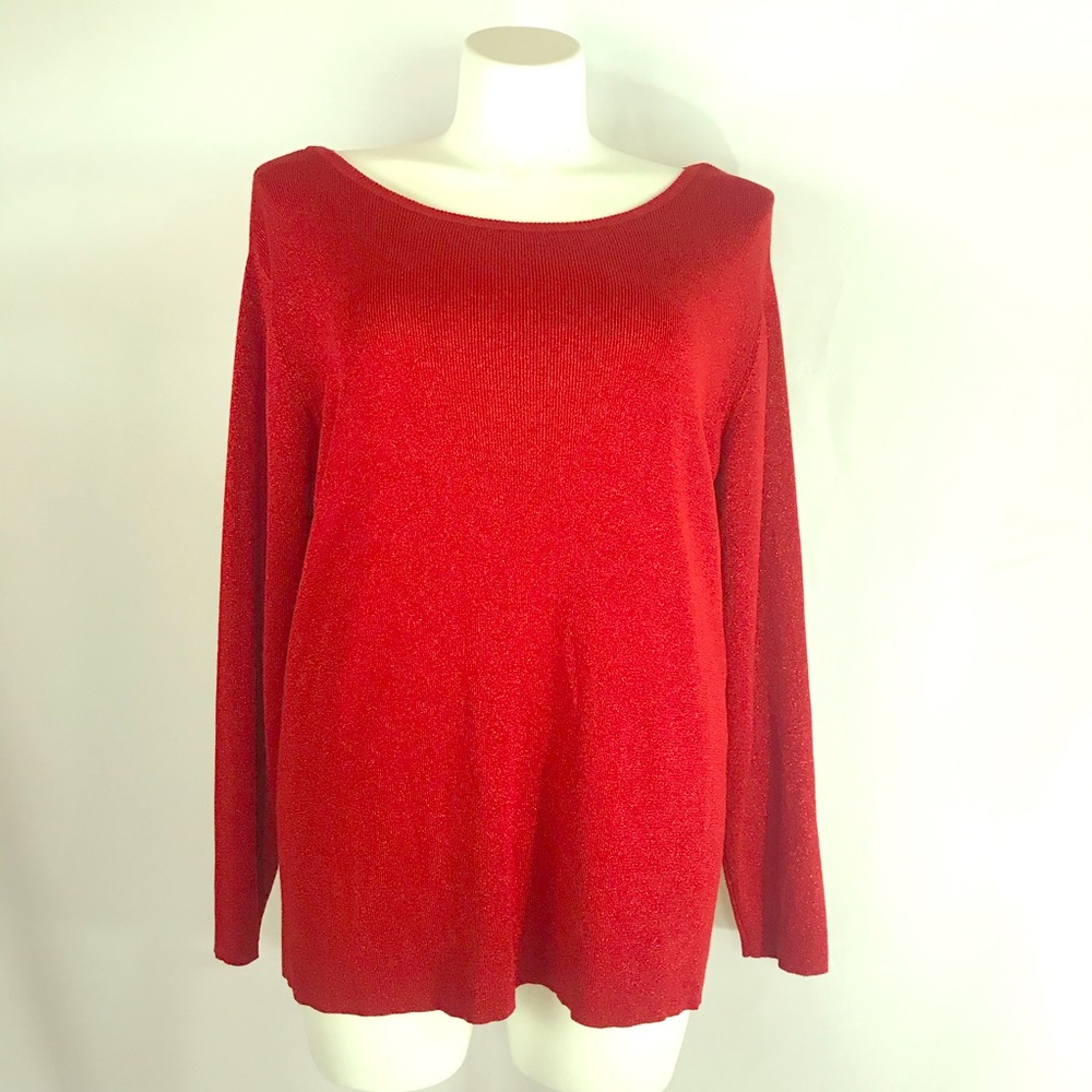 Charter Club Metallic Red Sweater. Size 2X